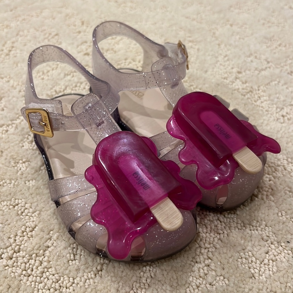 Mini Melissa Ice Cream Popsicle Sandals Size 8